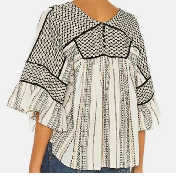 🌻Free people embroidered running on a dream top - Picture 3 of 6